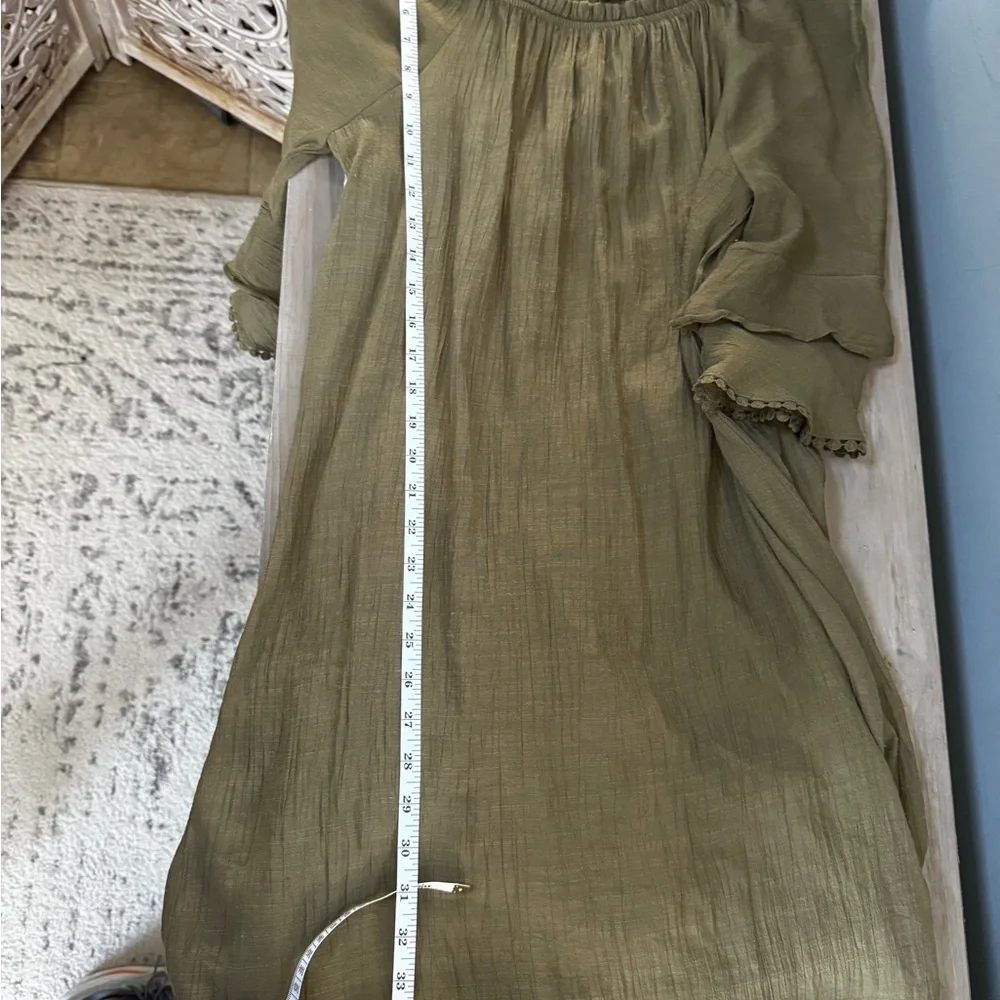 Anthropologie Naïf Boho Olive Midi Dress - Picture 2 of 9